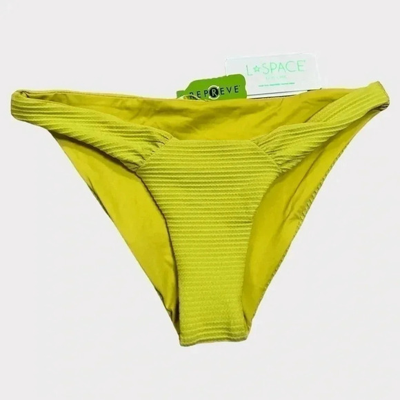 L Space Sol Bikini Bottom Cia Swimwear in Apple Green Size Small - Picture 3 of 6